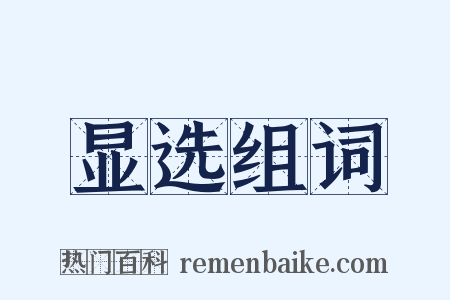 显选组词是什么意思的图片